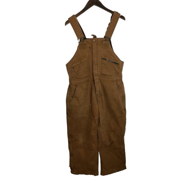 key Pants - Vintage Key Imperial Insulated Lined Overalls Size Medium Short Bibs